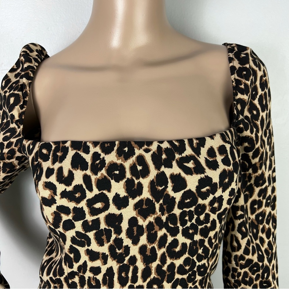NEW REFORMATION LONG SLEEVE ANIMAL PRINT TOP - Picture 4 of 8